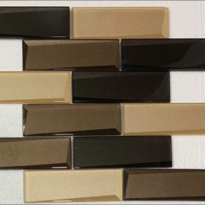 brown brick beveled style mosaic