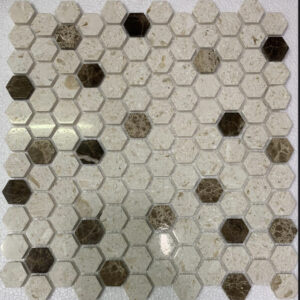 beige and brown mosaic traventino