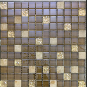 brown and beige mosaic tile