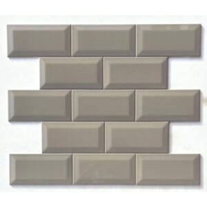 About Smoke Grey Bevelled Subway Tile 4 Inch * 8 Inch