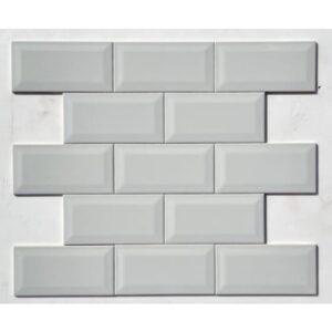 Cool Grey Bevelled Subway Tile 4 Inch * 8 Inch