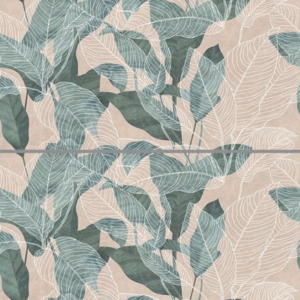 floral green leaves tile